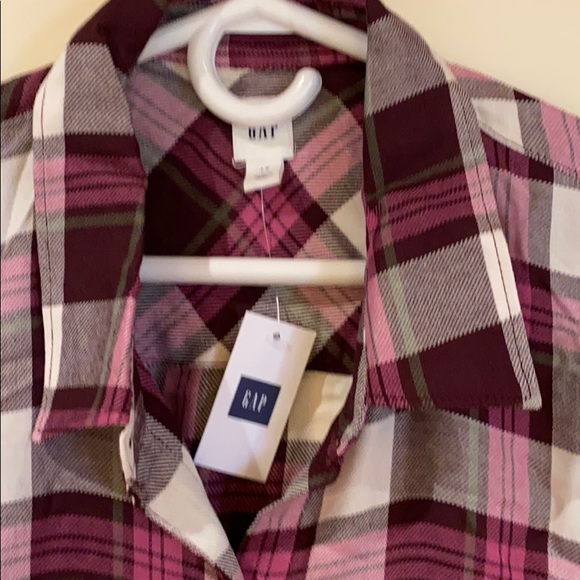 NWT Gap plaid shirt woman’s L - Picture 4 of 6